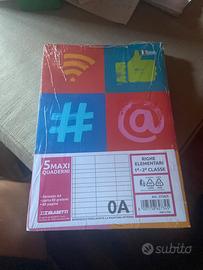 Quadernoni righe di 1^ e  2^ con margine