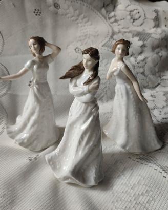Lotto 3 figure porcellana Royal Doulton England