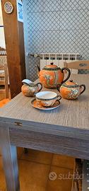 "Vintage Japanese Dragonware Moriage tea set 12 cu