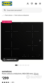 MATMÄSSIG PIANO COTTURA A INDUZIONe, IKEA 300 NERO