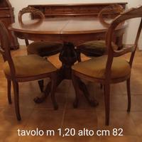 Tavolo sala da pranzo allungabile e sedie