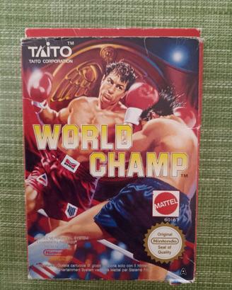 Nes - World Champ - Solo scatola Nintendo 
