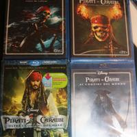 Pirati Dei Caraibi 1 -2-3-4 Film DVD Ita Bluray 