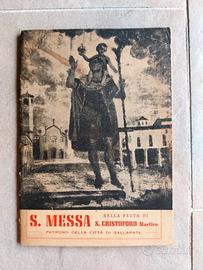 Libretto antico S. Messa San Cristoforo Martire Pa