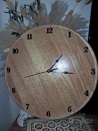 orologio artigianale,design legno,idee per la casa