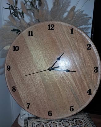 orologio artigianale,design legno,idee per la casa