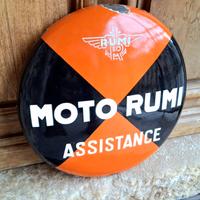 Insegna smaltata originale Moto Rumi, Francia