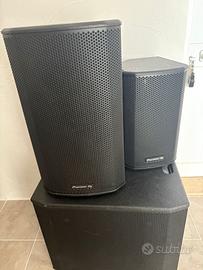 PIONEER DJ SET DI 2 CASSE + 2 SUB WOOFER  ATTIVE