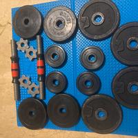 Pesi ghisa con manubri