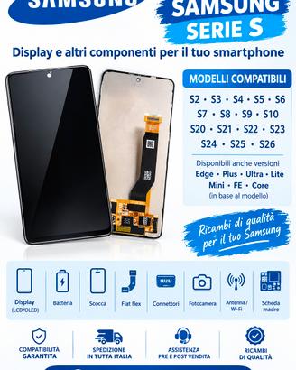 schermi Samsung s7 s8 s9 s10 s20 s21 s22 s23 s24