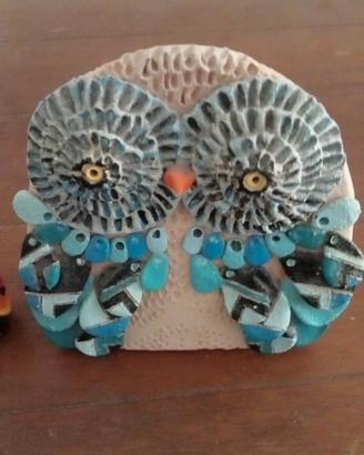 gufo ceramica artigianale 