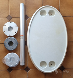 Tavolo Barca Ovale Osculati + Kit Piantana