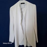 giacca bianca taglio laser senza bottoni tg.42 