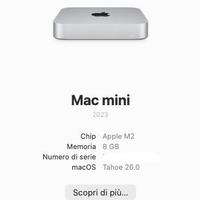 Mac Mini M2 2023 - 8/256