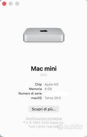 Mac Mini M2 2023 - 8/256