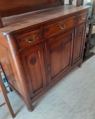 credenza vintage in legno massello 