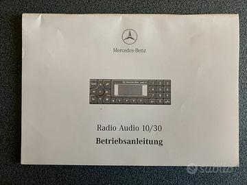 Libretto istruzioni autoradio Mercedes 10/30