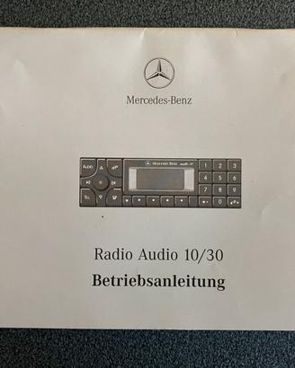 Libretto istruzioni autoradio Mercedes 10/30