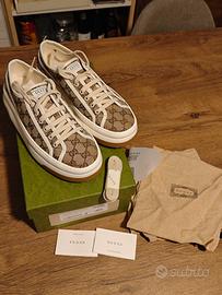 Gucci tennis 1977 monogram GG n.41.5 (7+)