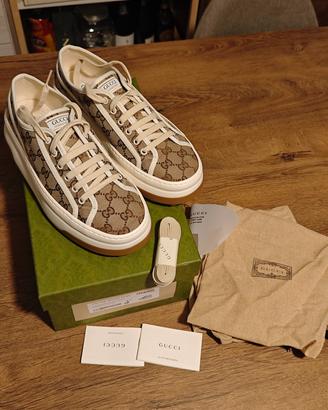 Gucci tennis 1977 monogram GG n.41.5 (7+)