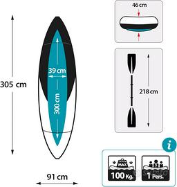 Kayak gonfiabile K1 INTEX EXCURSION PRO