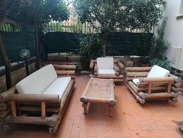 Salotto da giardino in bambù