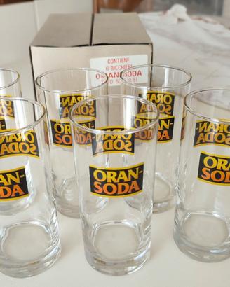 Set 6 bicchieri vintage Oran Soda