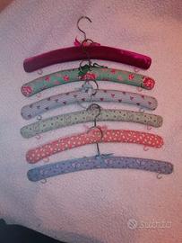 Set 6 stampelle/grucce imbottite vintage