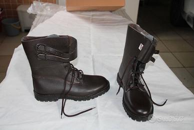 stivaletti da moto in cuoio