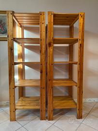 Coppia Scaffali IKEA Vintage Anni 90 in vero legno