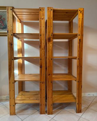 Coppia Scaffali IKEA Vintage Anni 90 in vero legno