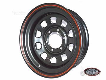 Cerchio daytona nero in acciaio 16x7 et-25