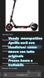 Aprilia esr2 evo condizioni buone