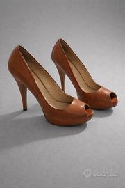 Décolleté open toe in pelle – Taglia 38