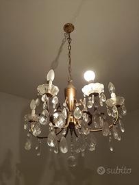 Lampadario vintage cristallo
