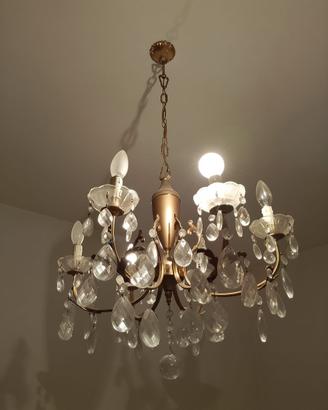 Lampadario vintage cristallo