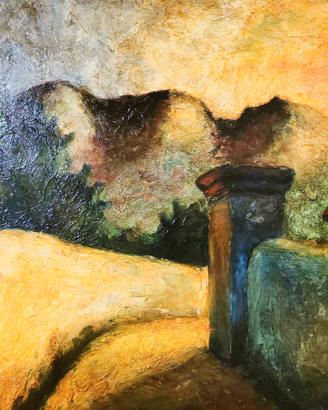 Antico dipinto quadro olio su tavola 900