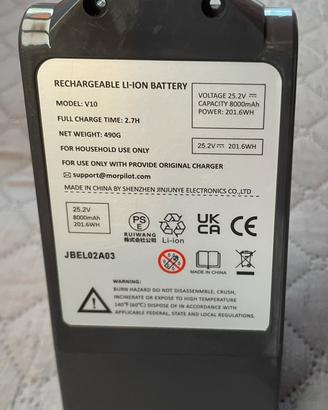 Batteria V10 per aspirapolvere