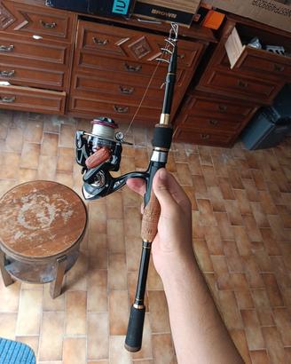 canna da pesca spinning e mulinello 