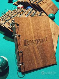 Portamenu in legno personalizzati ad anelli