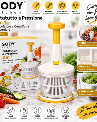 Tritatutto a Pressione SODY Kitchen 3 in 1 – Mesco