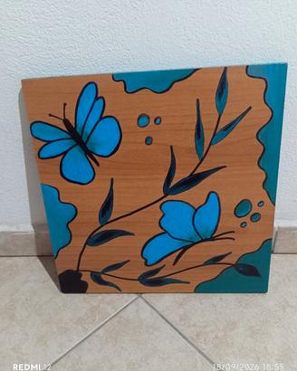 dipinto su tavola di legno 