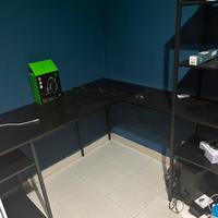 Scrivania angolare  gaming nera 120cm*90cm