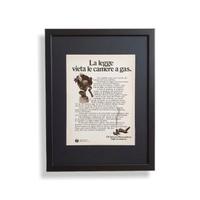 Pubblicità originale poster vintage fumo passivo