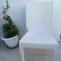 Sedie giardino in PVC intrecciato