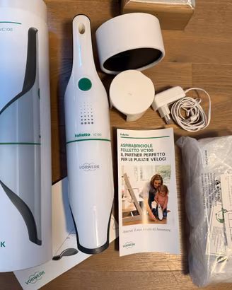 Folletto VC100 aspirabriciole cordless completo