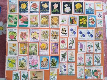 Francobolli da collezione fiori animali