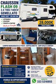 Camper Chausson Flash 09 Ford 2.4 140 CV Gemellato