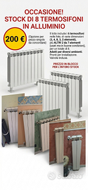 Stock Termosifoni in Alluminio (Totale 8 pezzi)