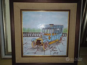 ROLLS ROYCE 1912 Ceramica Dipinta VINTAGE